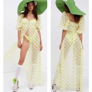 for love and lemons magnolia maxi dress For Love & Lemons Magnolia Maxi Dress in Pink Blossom